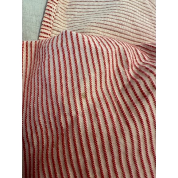 VTG Ralph Lauren Twin Striped Cotton Pleated Dust Ruffle Bedskirt Rustic Cottage - Picture 15 of 16